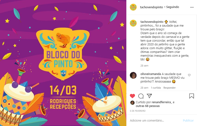 calourada festa instagram publicidade Redação