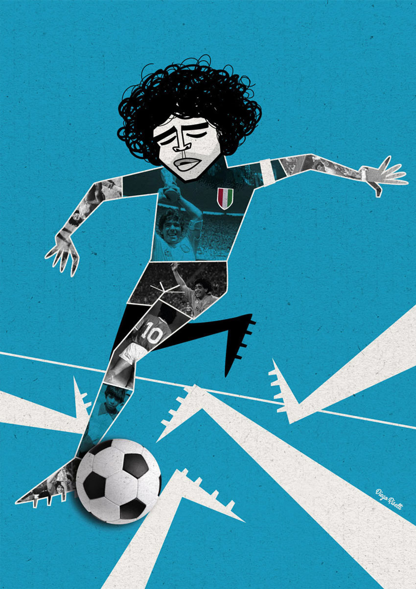AD10S argentina D10S Diego Armando Maradona Fan Art maradona NAPOLI Vector Illustration