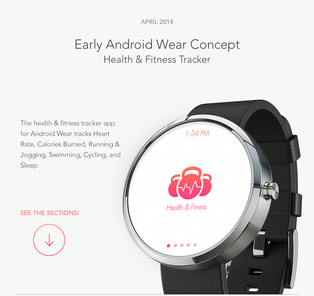 Android Wear MotoX wearables watch app Health fitness tracker