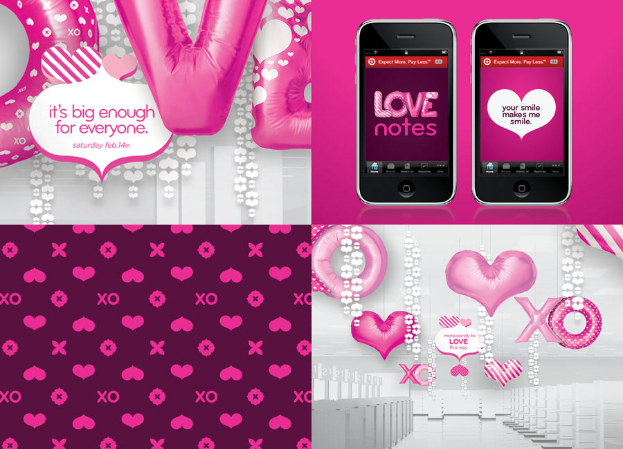 target Valentine's Day environmental design Retail seasonal campaign