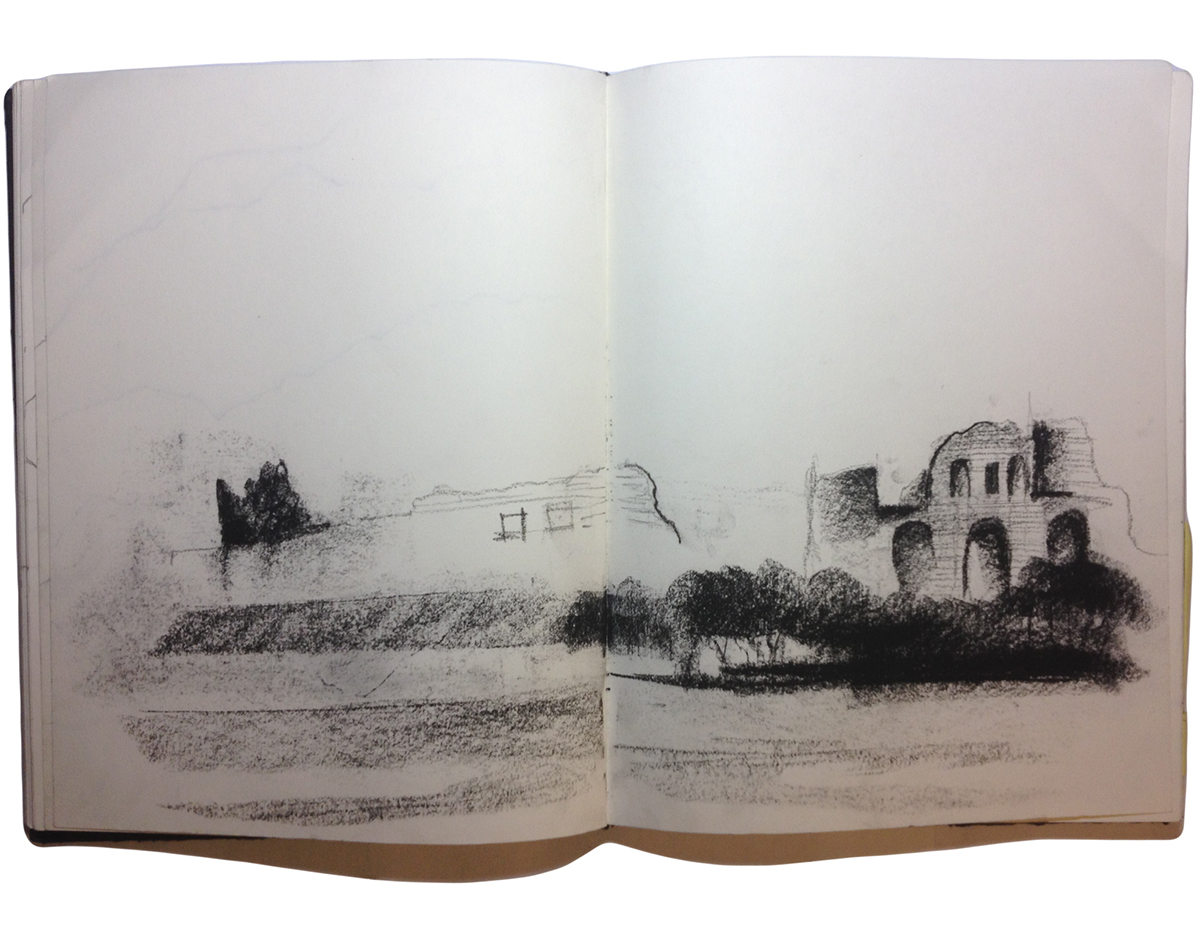 travel sketches Rome Italy prague hand sketching sicily antiquity pen and ink sketchbook