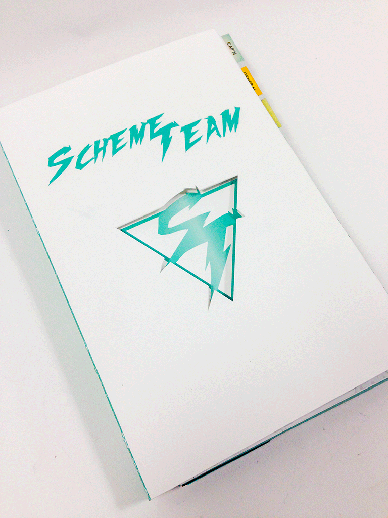 scheme team denzel hill Hero heroes swatch book Production swatches french paper paper