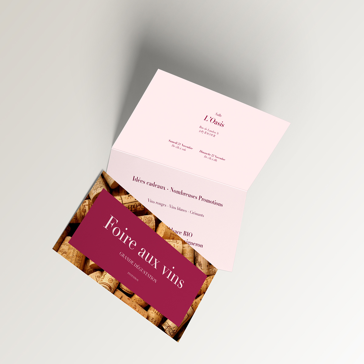 Invitation Layout classic typography bodoni wine Event flyer fresh colours