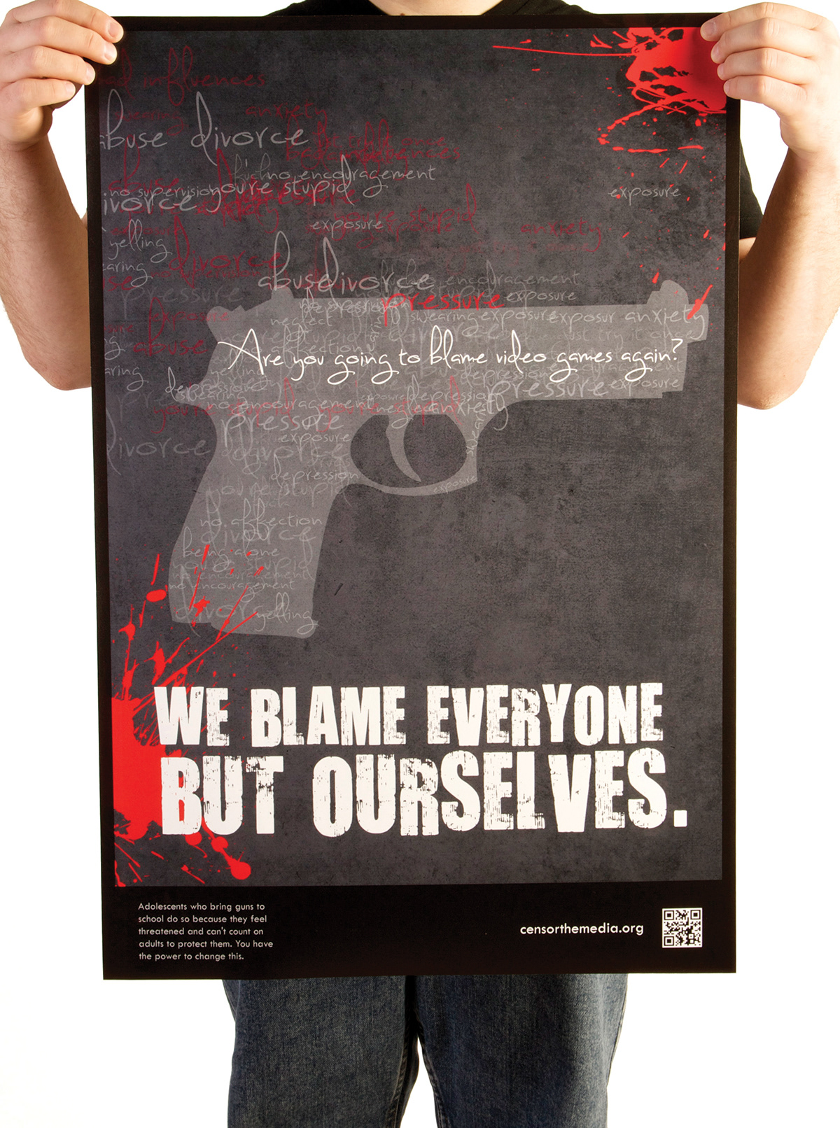 photoshop InDesign Promotional political stop gun violence