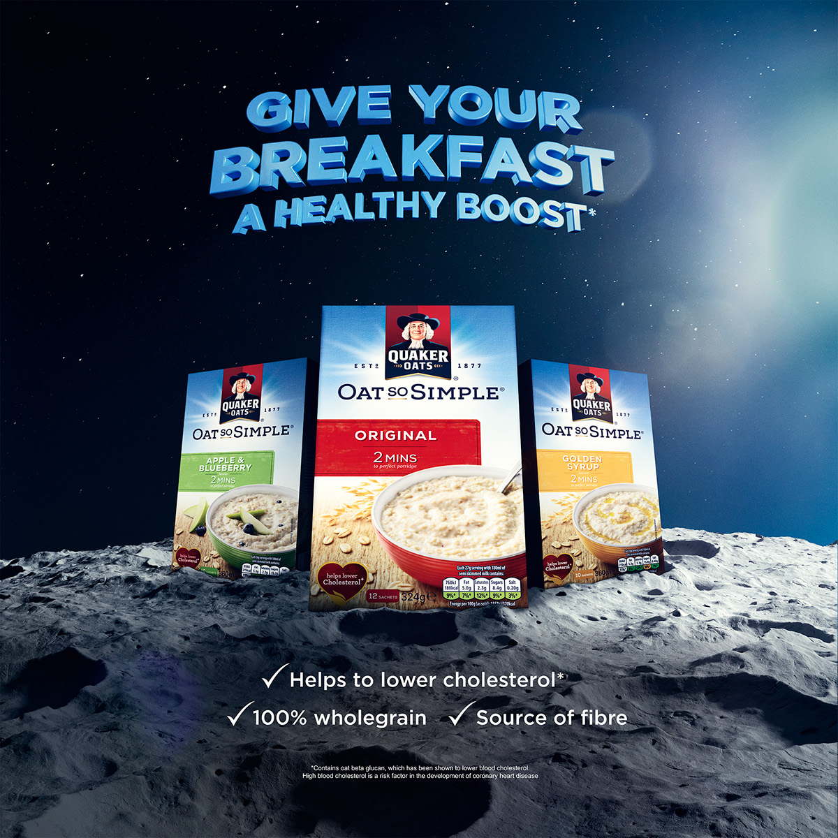 CGI retouch Photography  Space  moon night sky Food  breakfast Cereal oats