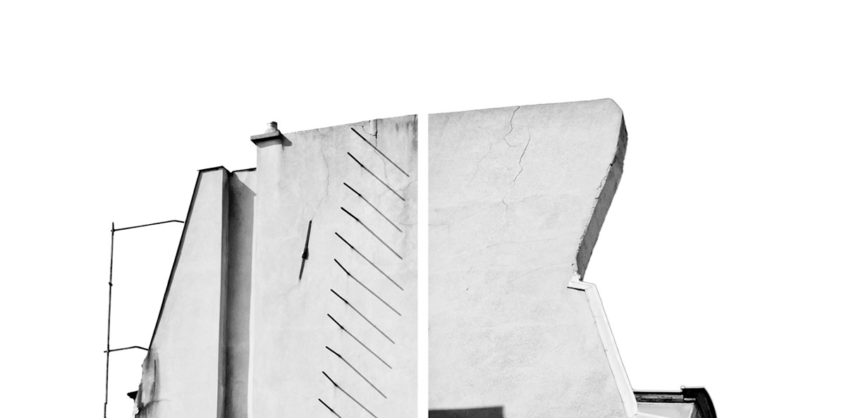 Paris Space  conceptual concept minimal connection diptych building france minimalist black and white geometric