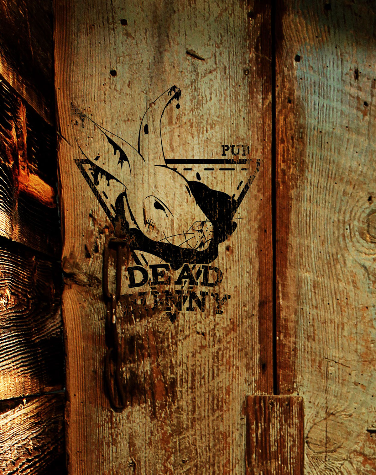 logo bunny dead death pub rabbit head