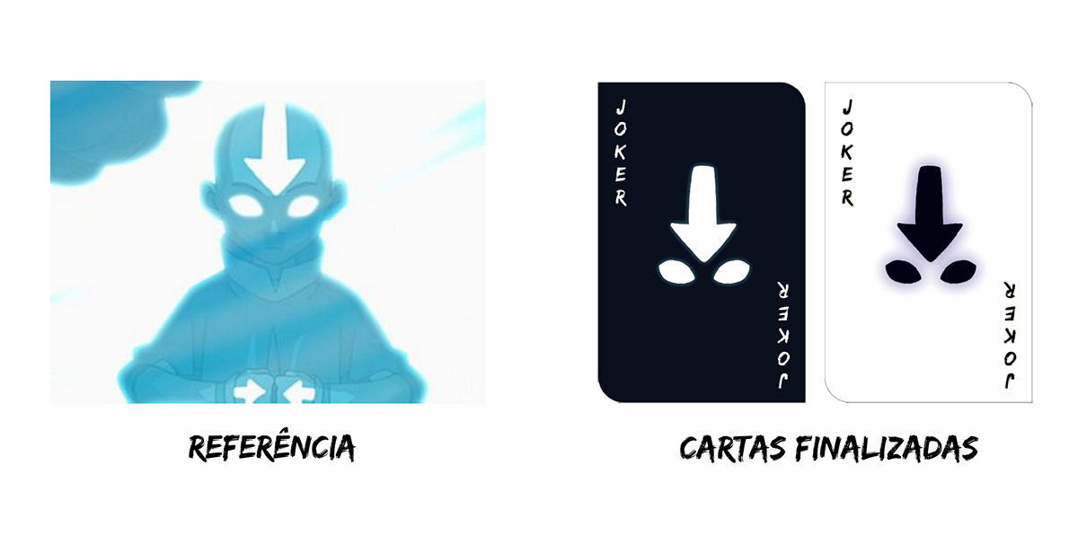 2D avatar the last airbender avataralendadeaang Baralho de Cartas game redesign trabalho acadêmico utfpr