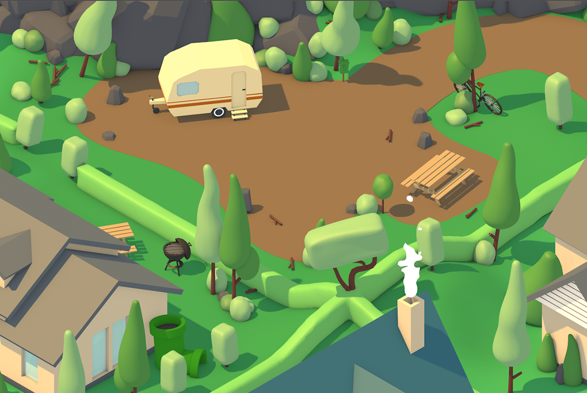 cinema 4d Low Poly city Cars trees Isometric 3d animation