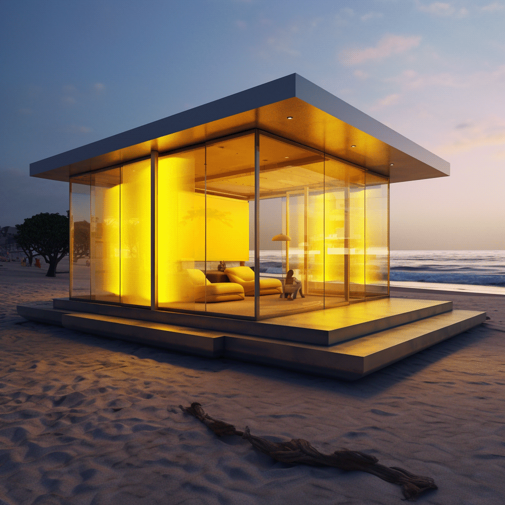 architecture contemporary beach archviz visualization Render vray