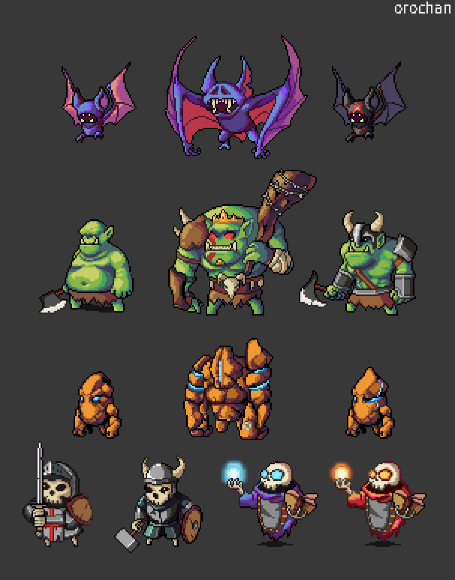 Dungeon monster rpg game Character design  Pixel art pixel artist game concept concept art