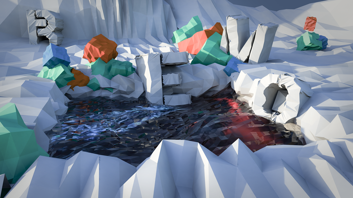 planet horizon sci-fi Landscape water 3D 3D typography Sci-FI scene