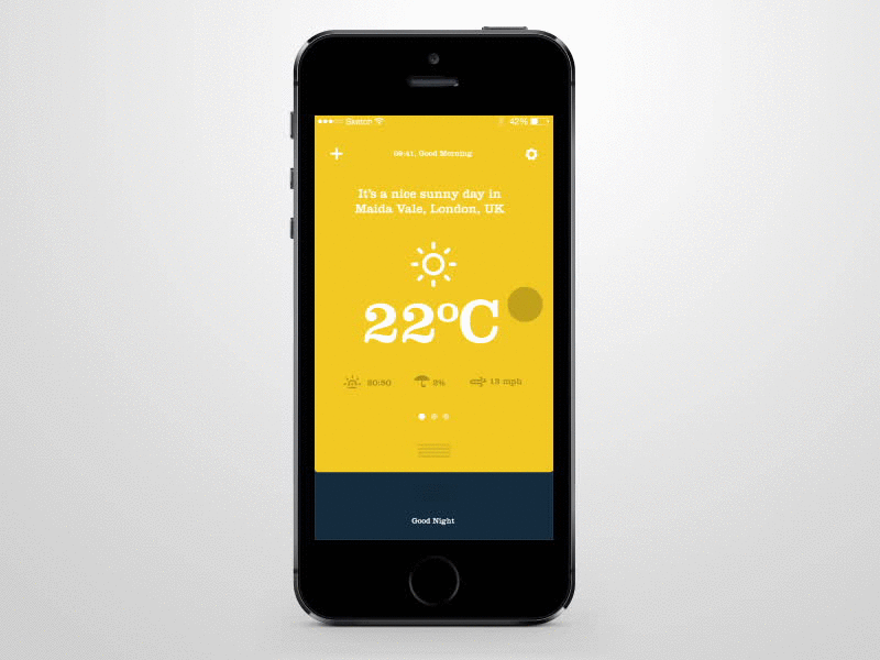 mobile ios app iphone weather Alarm clock