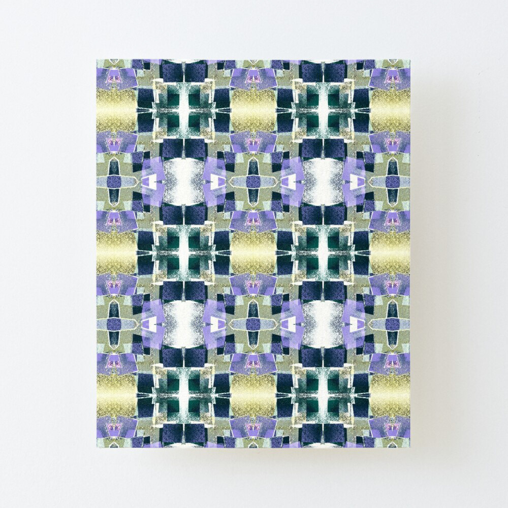 geometric pattern textile print Surface Pattern Digital Art  3D green mauve Effets visuels