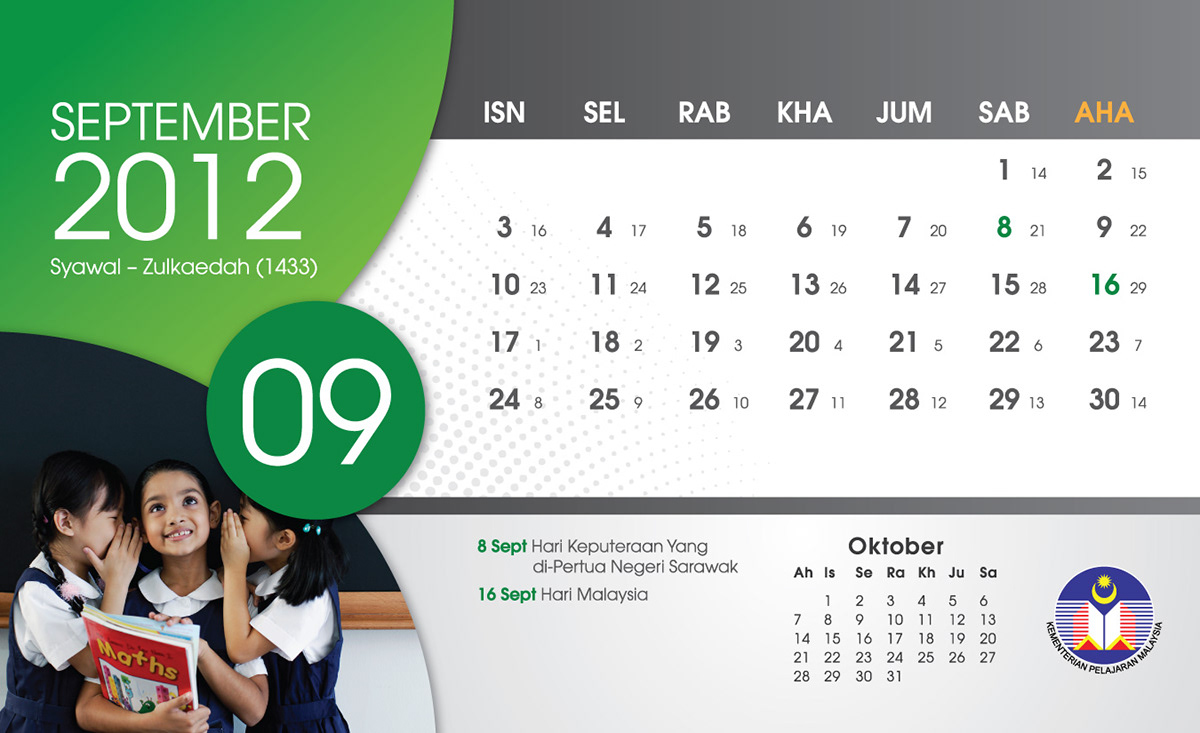 Calendar 2012 kementerian pelajaran malaysia