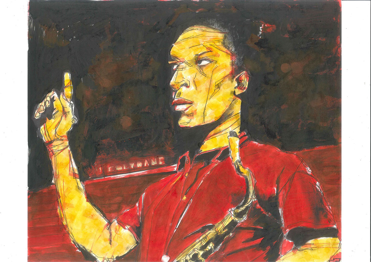 diogenispap ink characters rock n jazz iggy pop Miles Davis Rory Gallagher Dizzy Gillespie PJ Harvey just ink kim gordon sixto rodriguez portraits