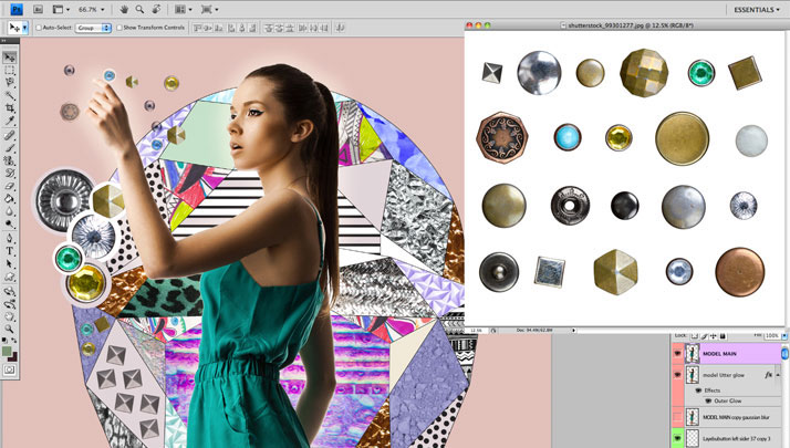 Designer Passport Shutterstock collage tutorial