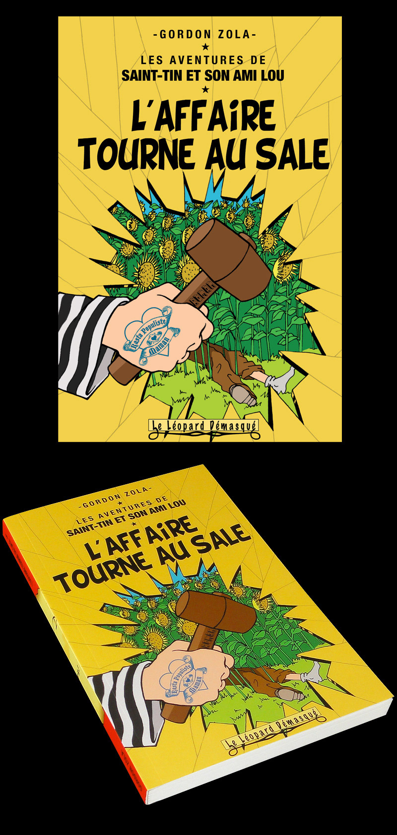 Saint-Tin tintin book novels bd comics comic trip léopard masqué Collection Parody humor Tintin et Milou book cover couverture edition