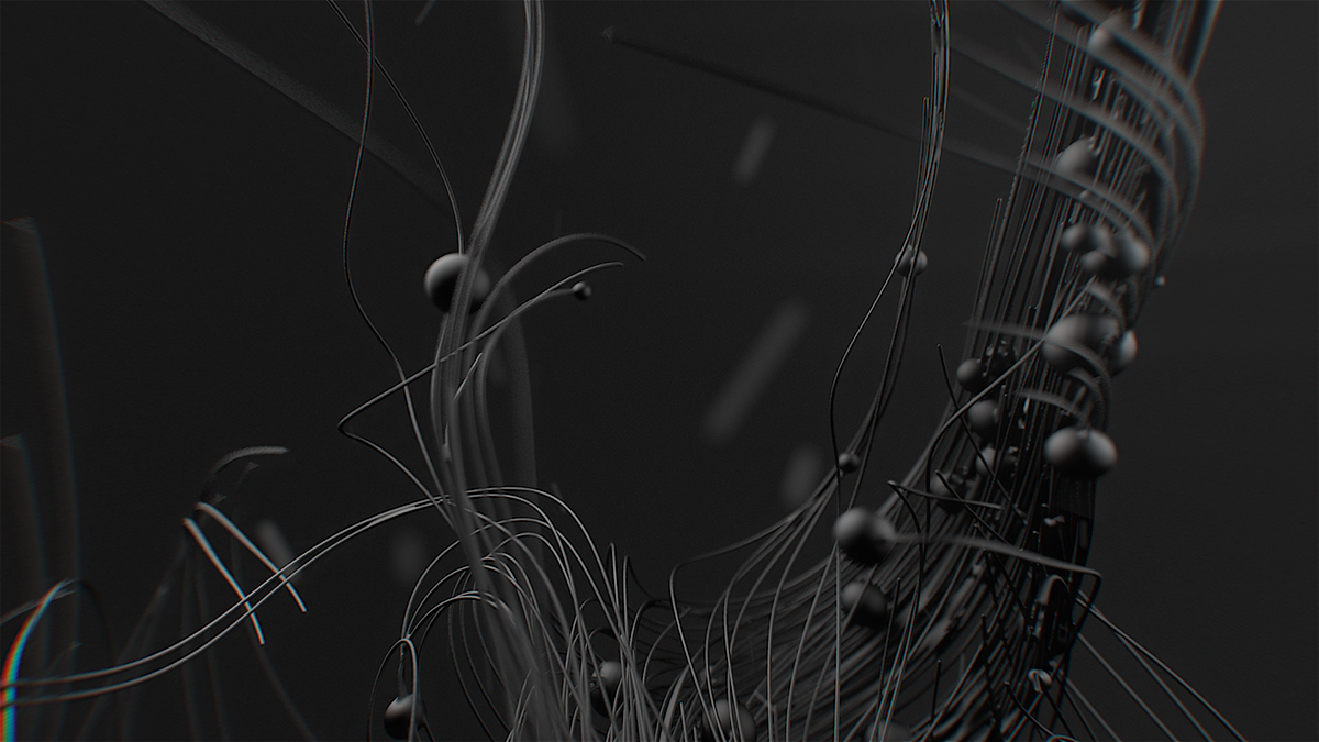 cinema4d arnold houdini 3D Render abstract particles lines spheres motion