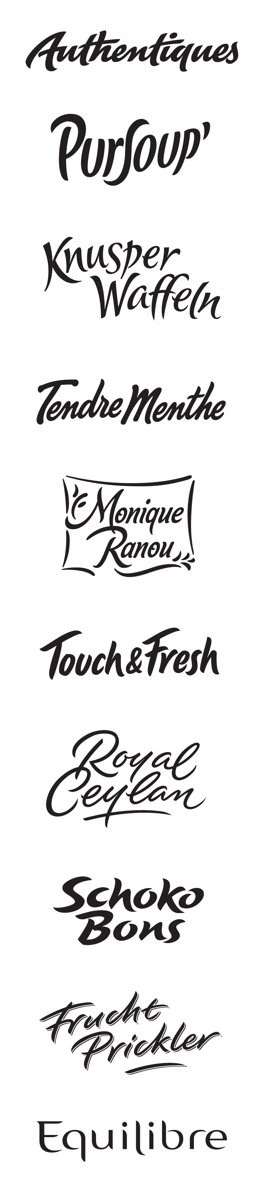 logotypes logos lettering Logotype identity Logo Design logo typo type packagingdesign Label Food  fonts brush lettering