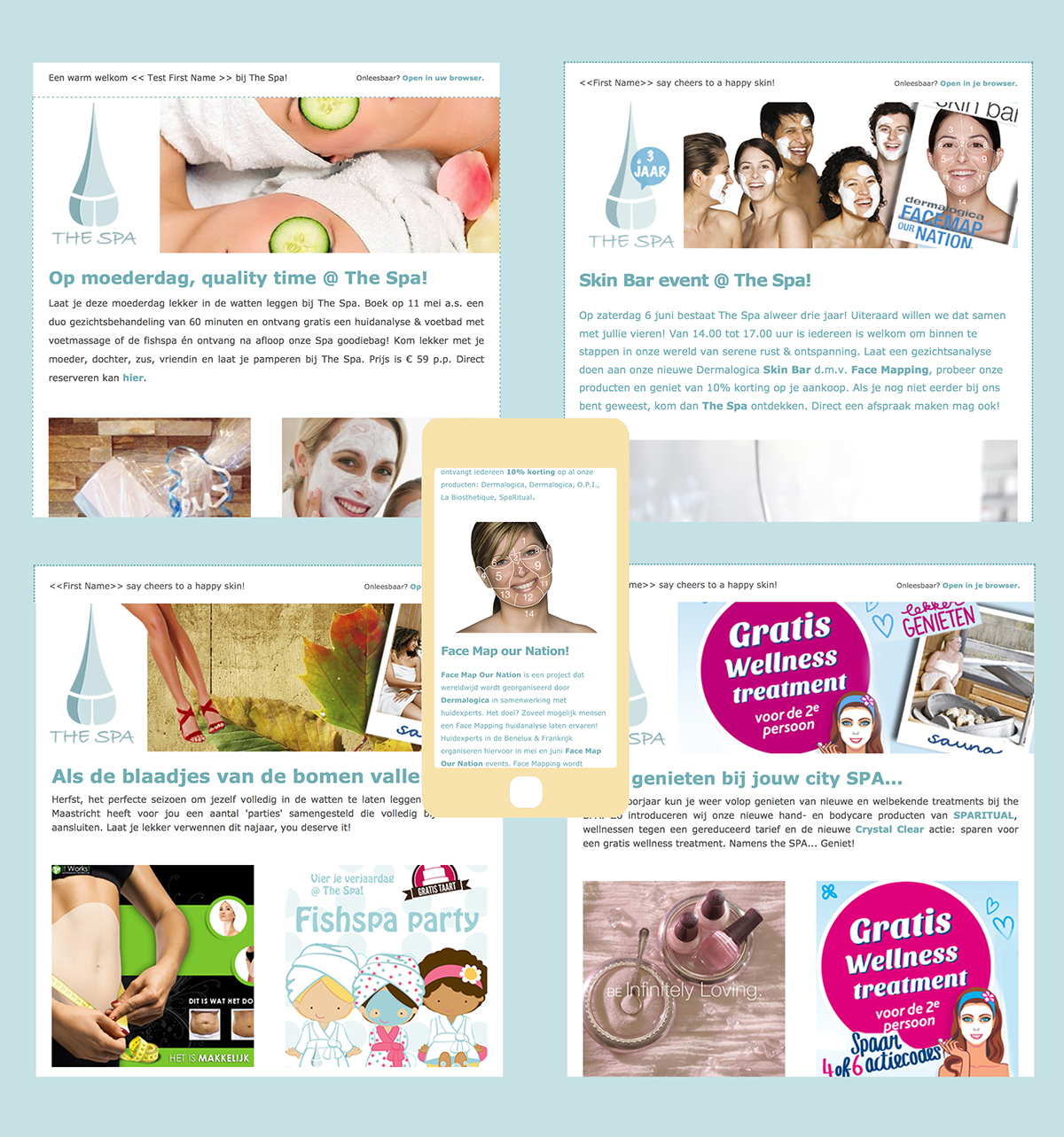 The Spa the Spa beauty Poster Design mailchimp newsletters gift cards