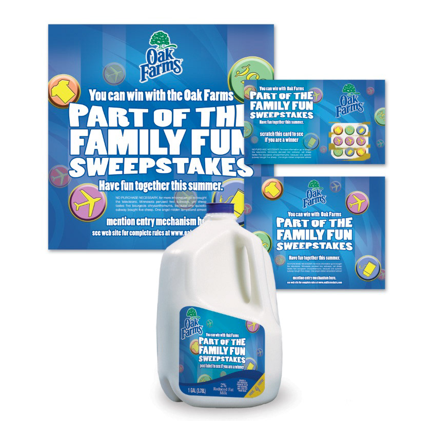 milk  labels  promotion Sweepstakes