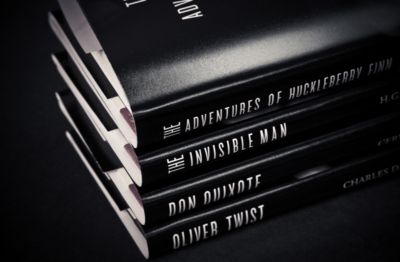 Barnes & Noble book design classic books The Invisible Man Oliver Twist don quixote huckleberry finn black and white  print design  personal identity search for self