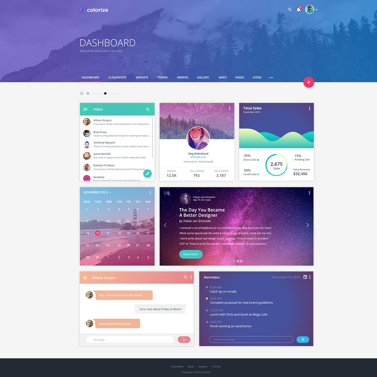 UI dashboard Interface app Chat material design material chart kit graph