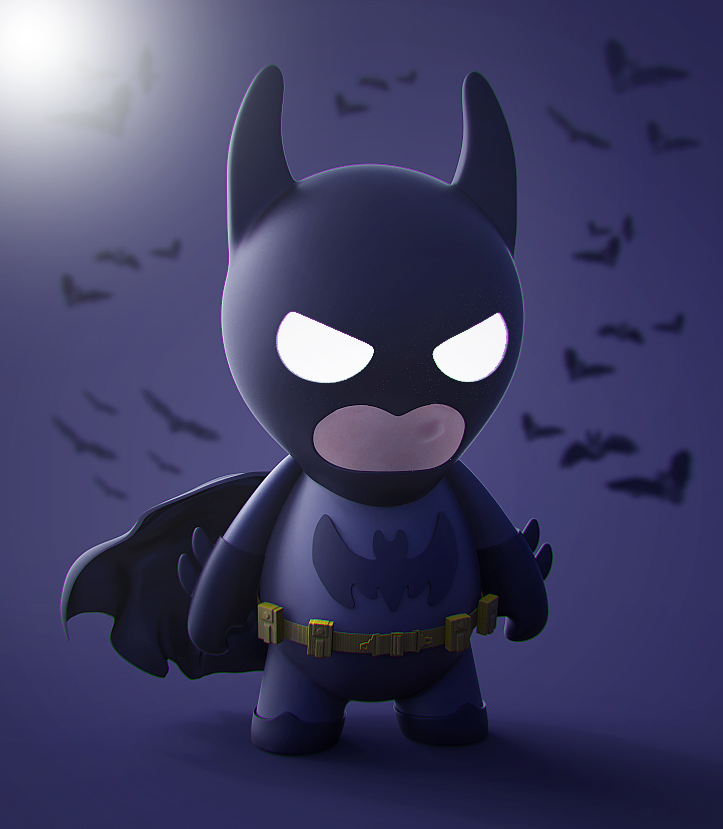 batman personaje Character 3D Zbrush digital photoshop