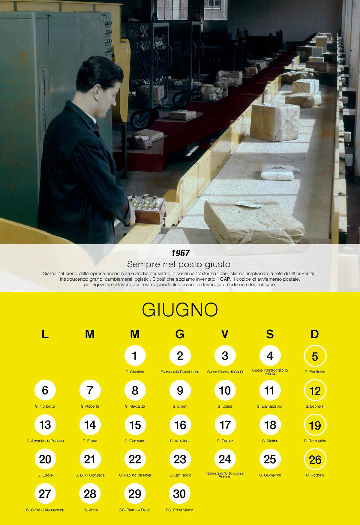Poste italiane Calendario 2016 cambiamento