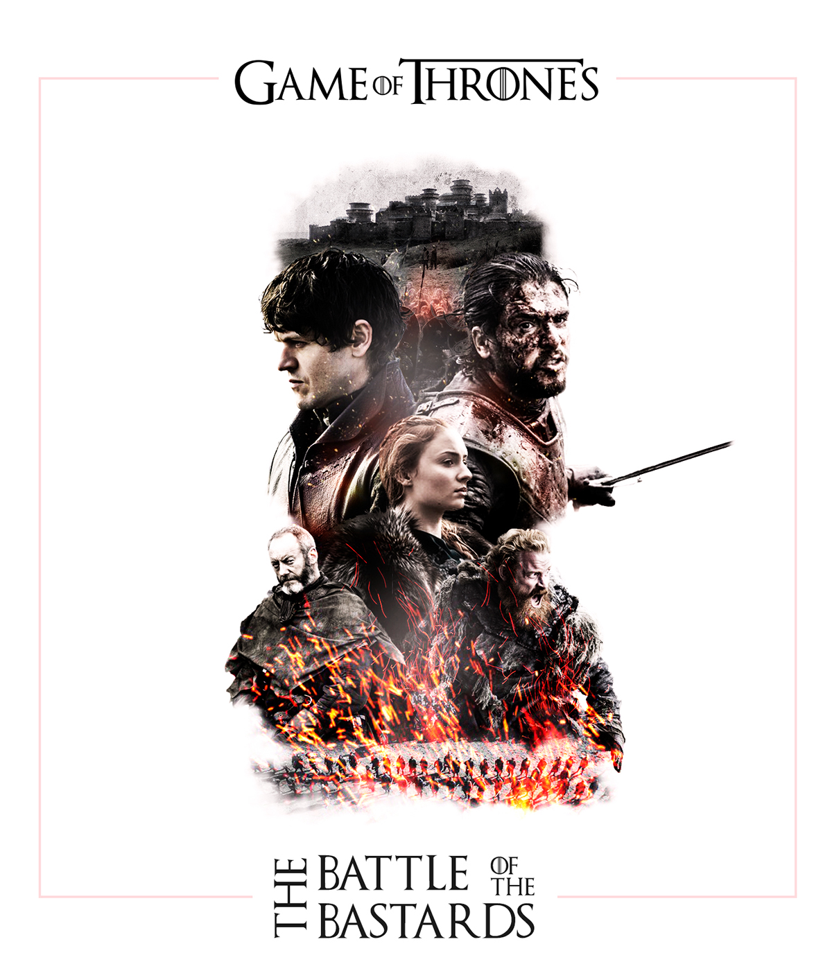 GAME OF THRONES POSTER Jon Snow Battle of the Bastards Poster Photo Print A3 A4 