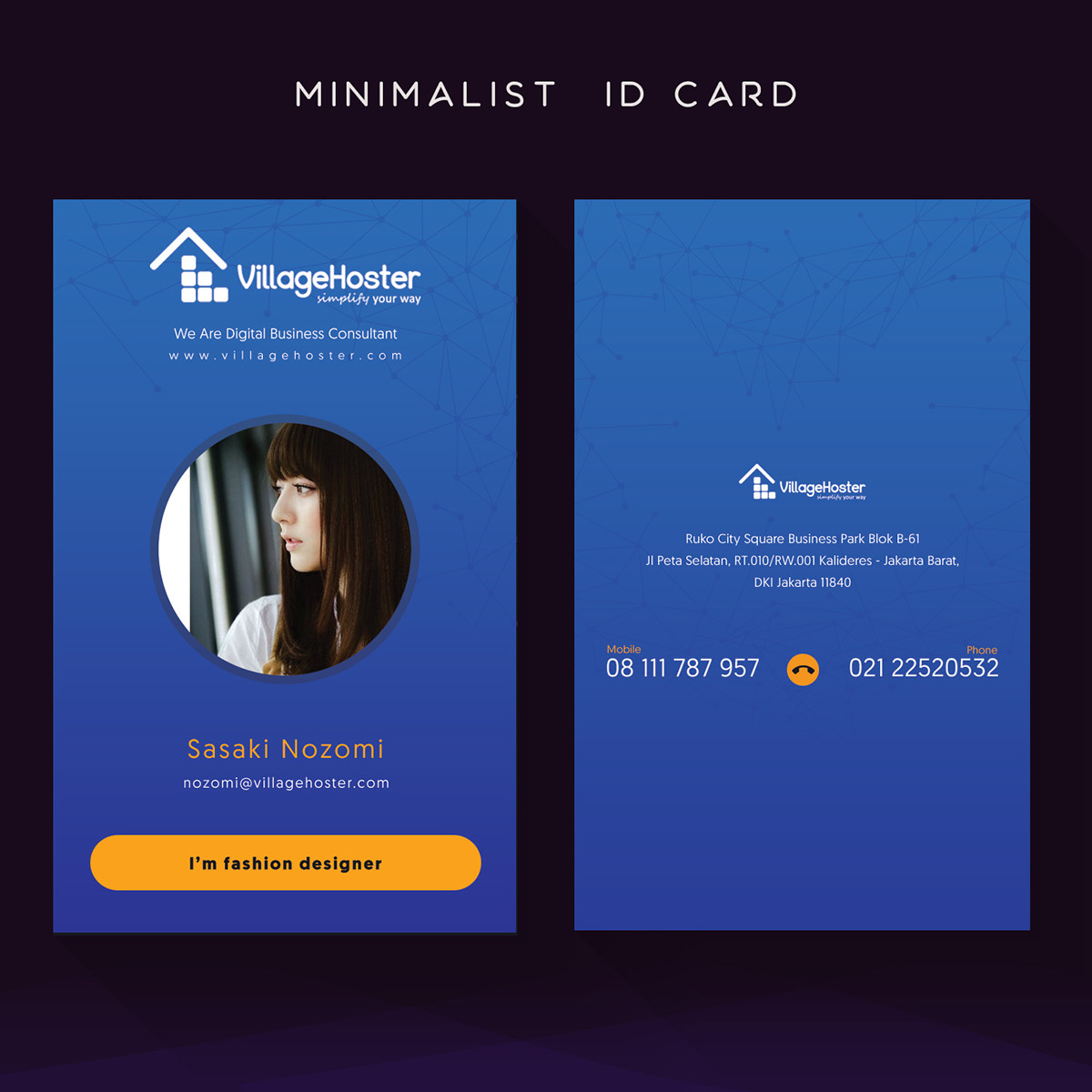 id card minimalist design