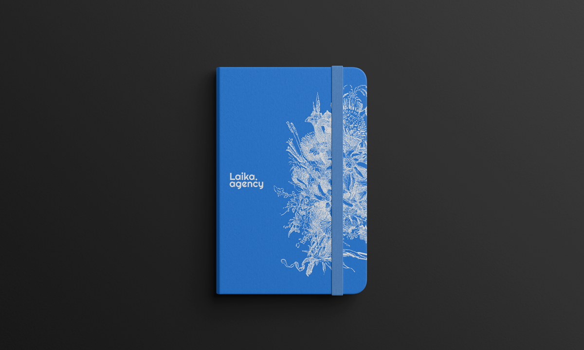 blue blue branding branding  Flowers identity LAIKA Laika agency self identity web design agency