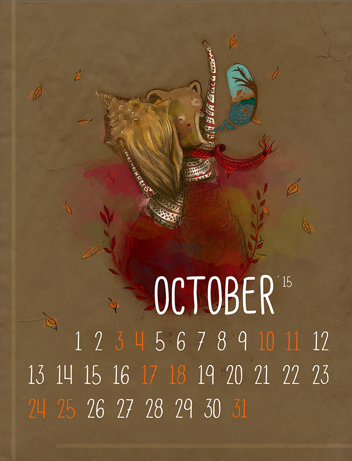 takvim minecakmak calendar calendario cats bear Whale fish crab watermelon stork chameleon koala flamingo poster