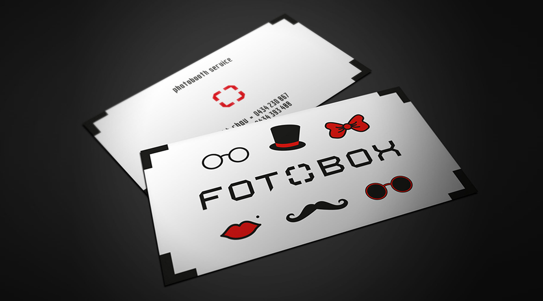 fotobox Photobooth logo Business Cards
