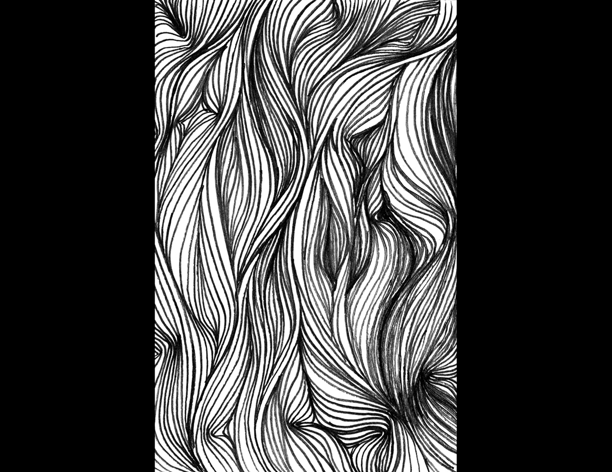 black and white doodle zentangle design graphic pattern geometry organic line art poster