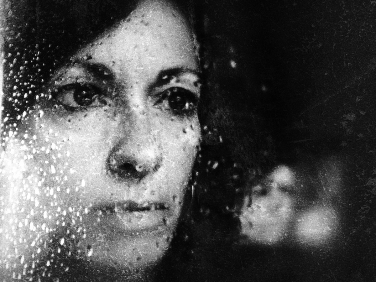 woman self self portrait black and white autumn rain mood iphone iPhoneography
