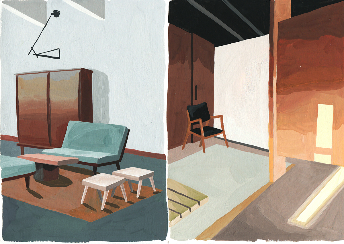 illustrarions painting   artwork Interior