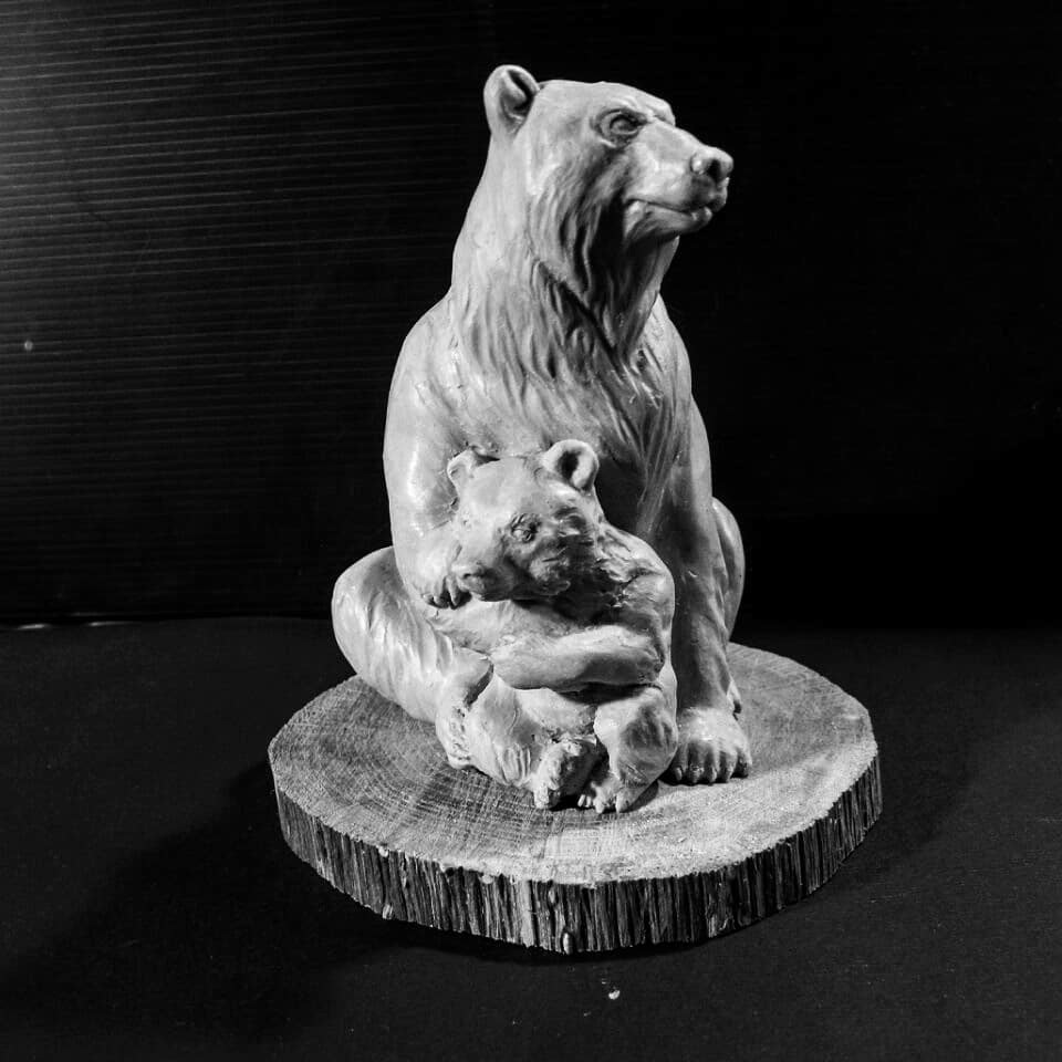 bears animals animalistic sculpture cute art