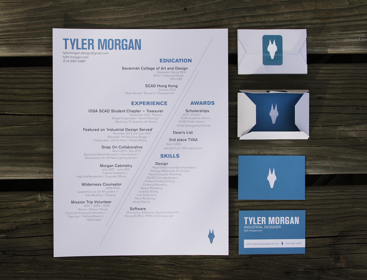 personal branding business card leave behind Resume