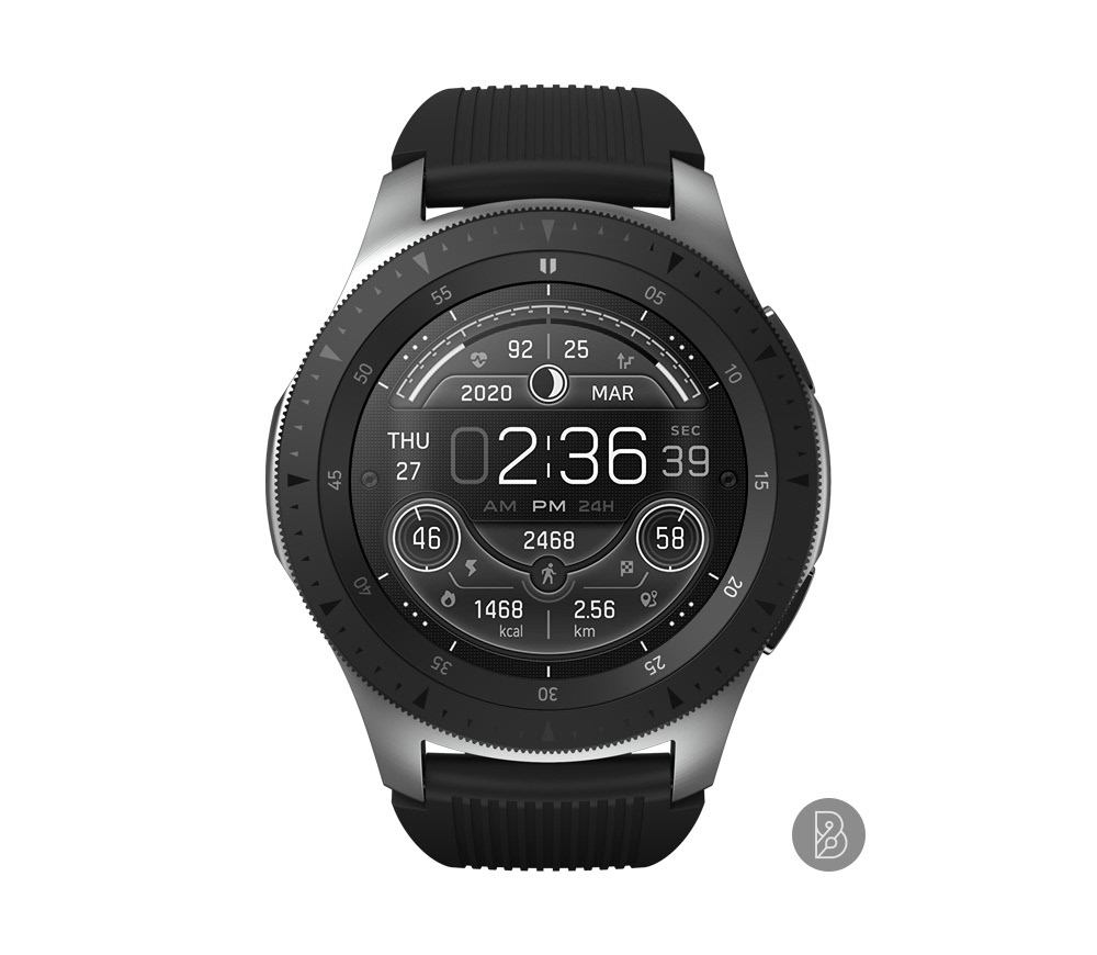 9dot brunen galaxywatch galaxywatchactive2 gears2 gears3 modern Samsung smartwatch watchface