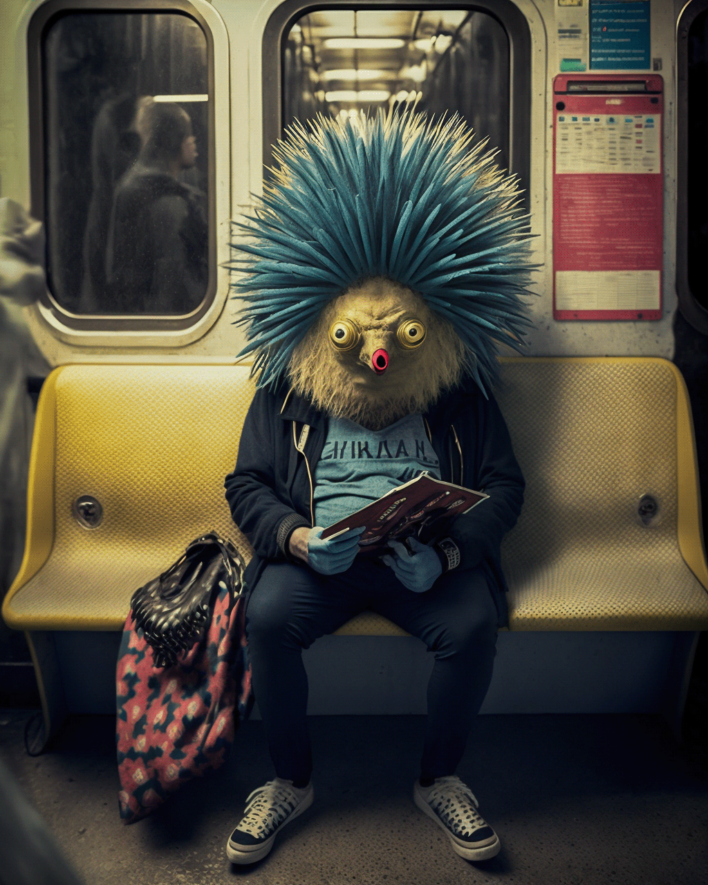 Art Director editorial fashion editorial loneliness midjourney milan social media subway