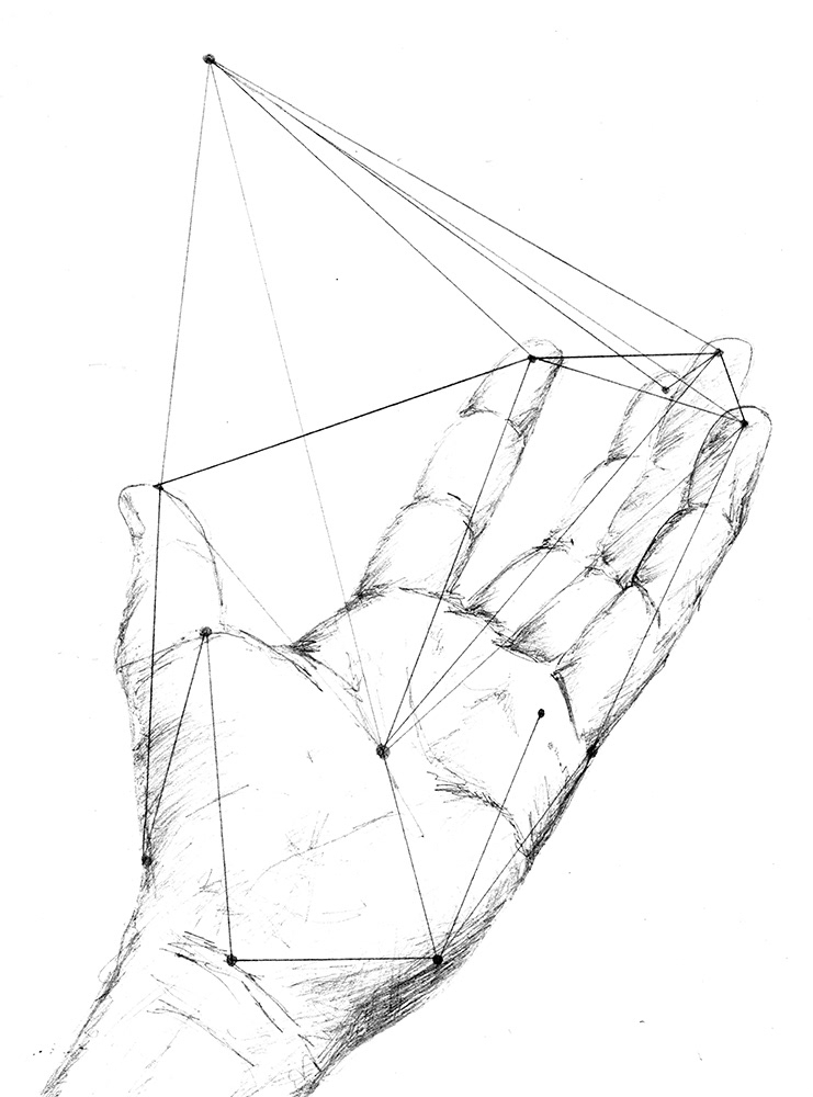 sketch hands eye geometry organic