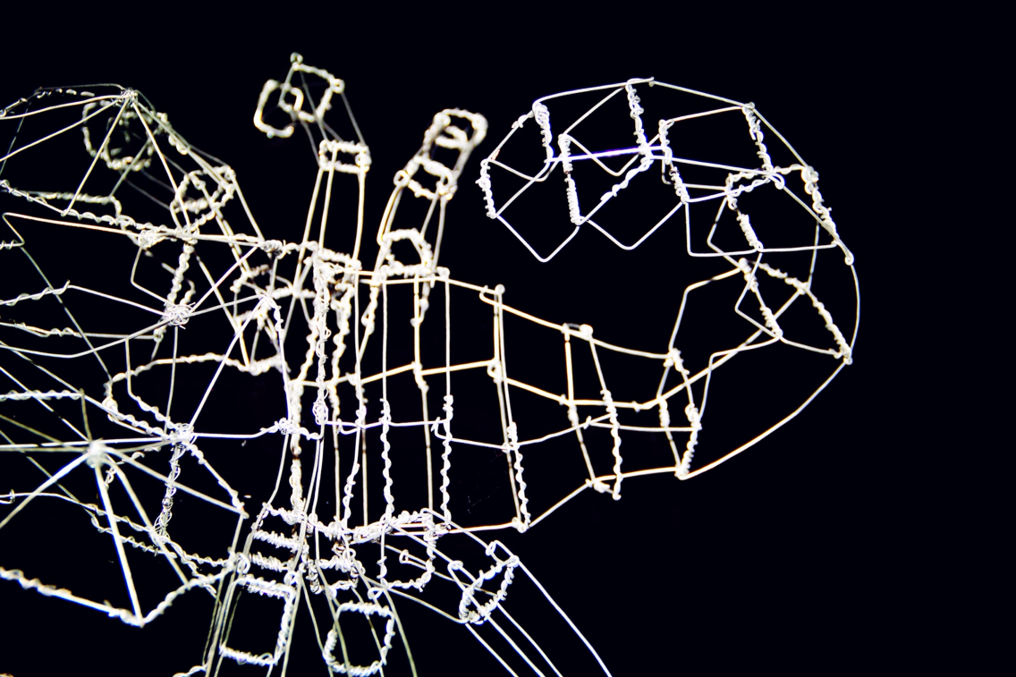 wire sculpture Spatial Dynamics geometric moveable