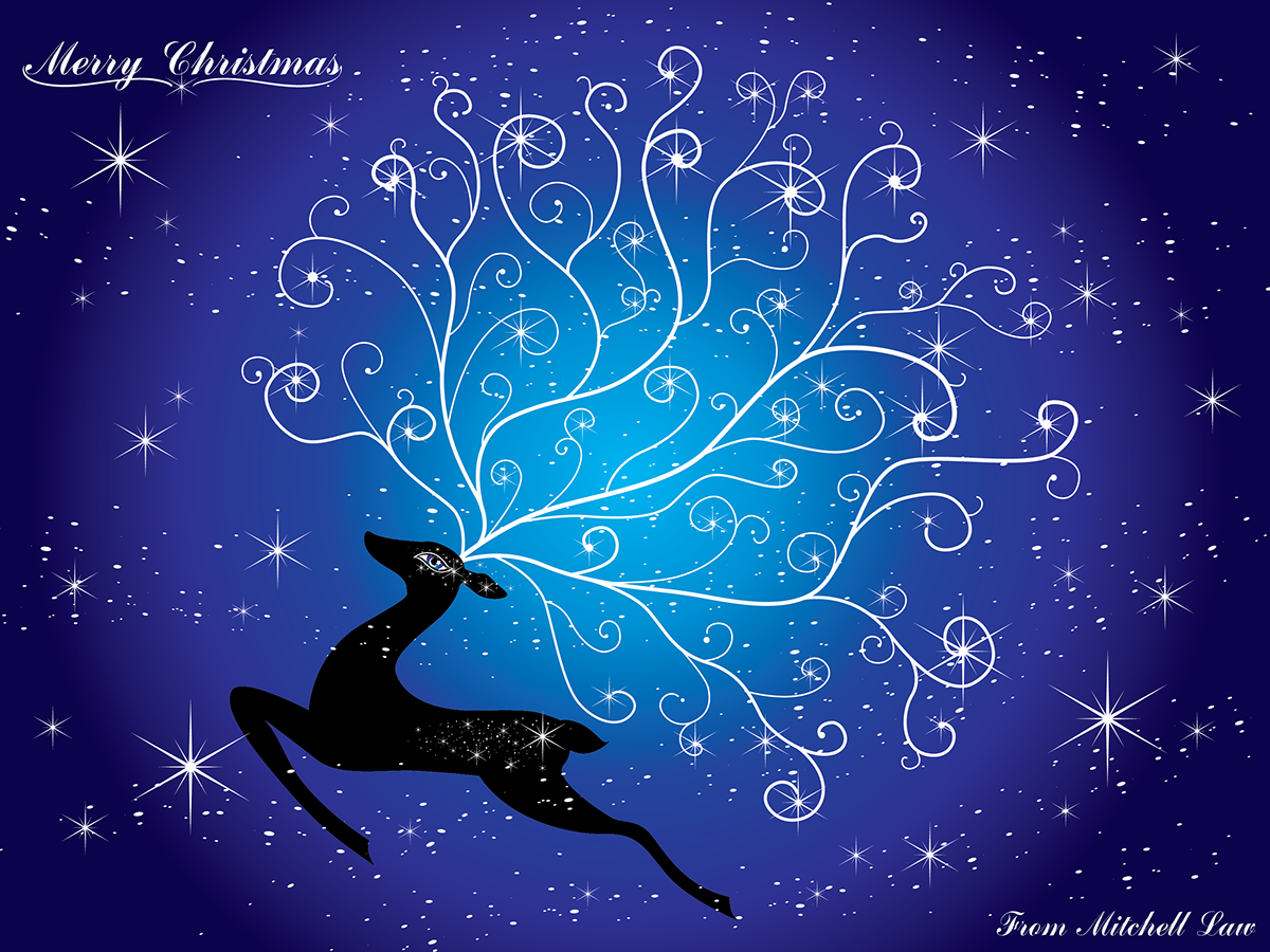Christmas merrychristmas xmas e-card deer snow blue