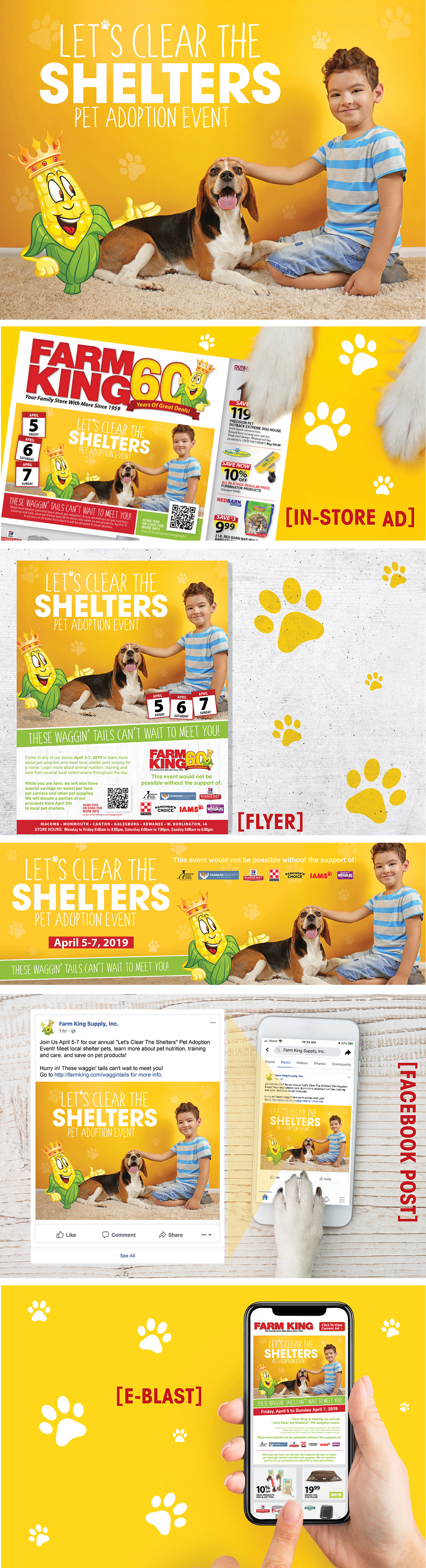 digital ads graphic design  Pet Adoption pet ads rescue dogs social media campaign Store Ads