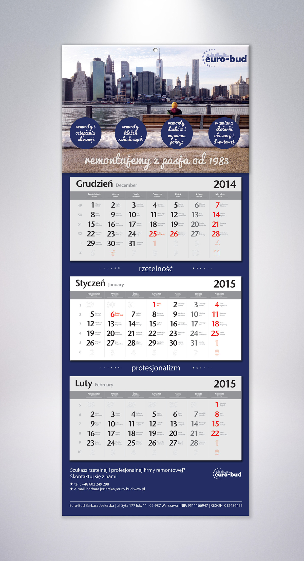 calendars new year blue