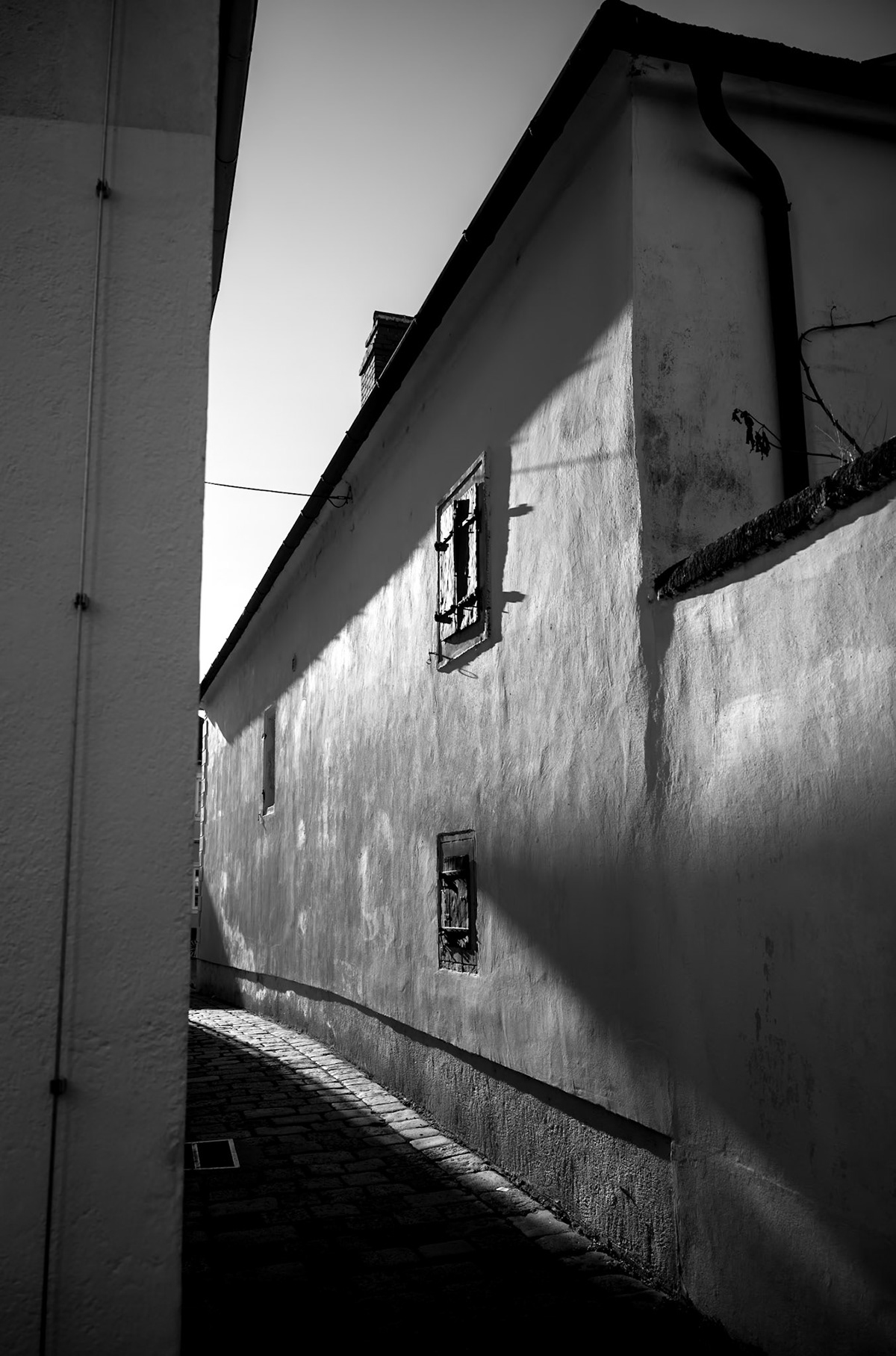 black and white street photography architecture