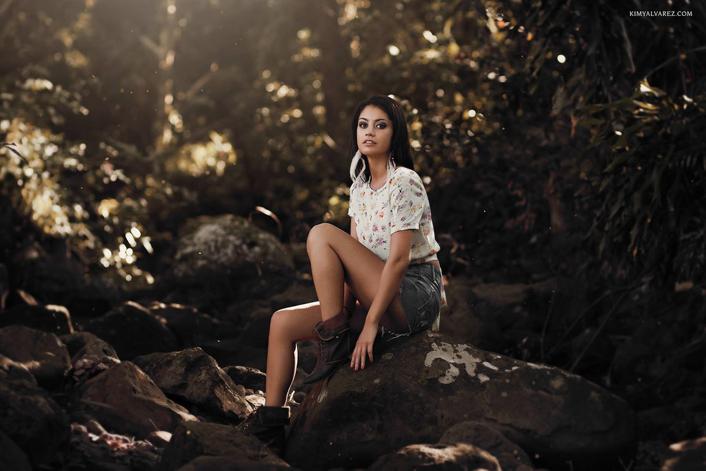 exotic beauty woman reunion island kimy alvarez photoshoot Project brunette Nature Outdoor portrait Natural Light jungle