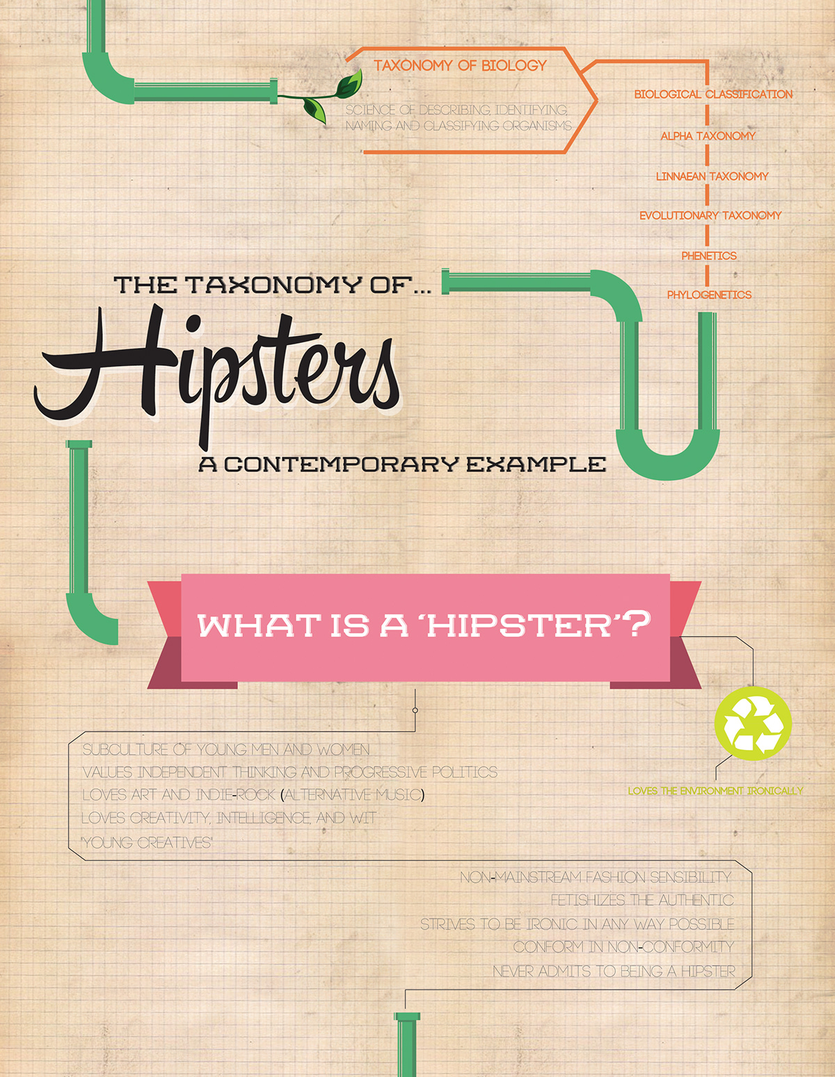 taxonomy hipsters design infograph